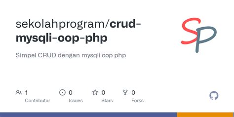 Github Sekolahprogram Crud Mysqli Oop Php Simpel Crud Dengan Mysqli