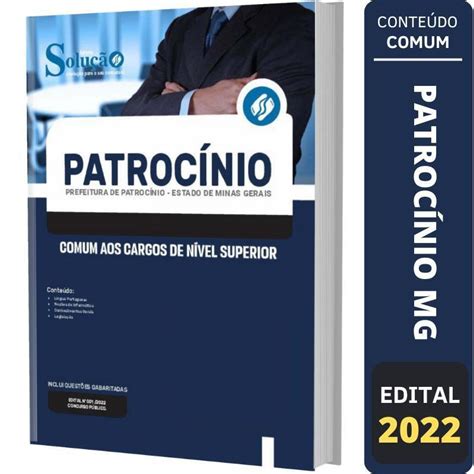 Apostila Patrocínio Mg Comum Cargos De Nível Superior Livros para