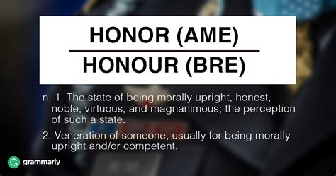 meaning  symbolism   word honour