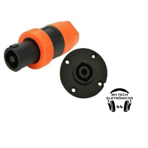 Kit Conector Plug Speakon Macho X Femea 4 Vias Painel Linha Shopee Brasil