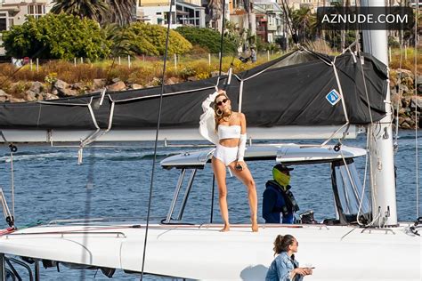 Rachel McCord Seen In A White Bikini On A Shiseido Yacht Party In Los