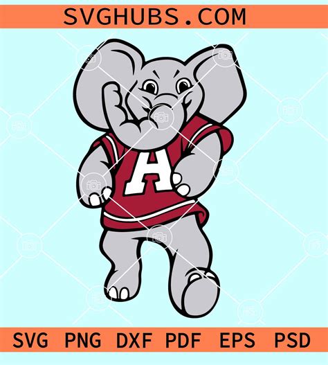 Alabama Elephant Svg Alabama Crimson Tide Elephant Svg Alabama