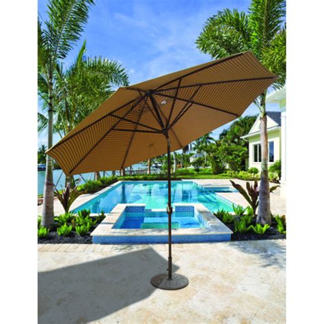 Best Selection Large Tilt Patio Umbrellas Galtech 11 Ft Deluxe Auto Tilt Frame Patio