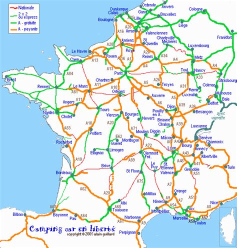 carte de france des autoroutes voyage carte plan