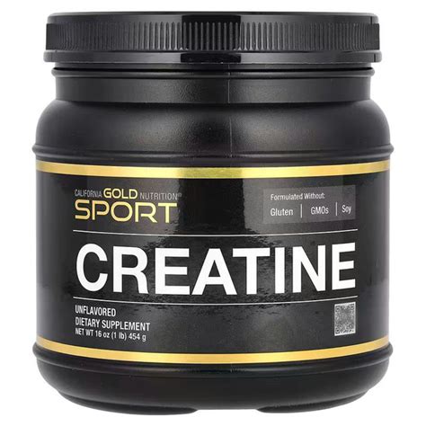 Креатина моногидрат, без добавок, 454 г, California Gold Nutrition ...