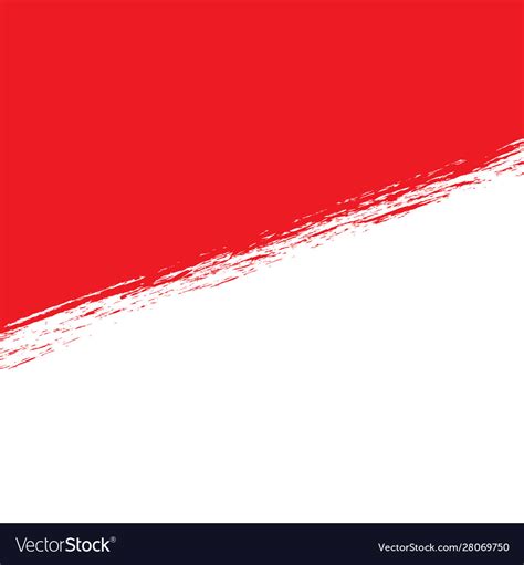 Red Poster With Paint Brush Royalty Free Vector Image