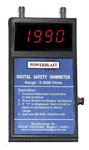 digital safety ohm meters   price  nagpur united electronic