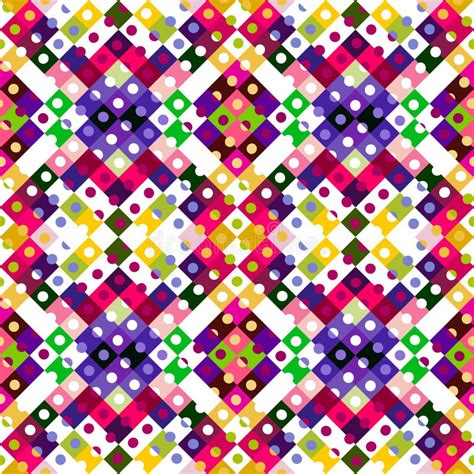 Whimsical Geometric Pixel Pattern Playful Fun Kaleidoscopic Pink