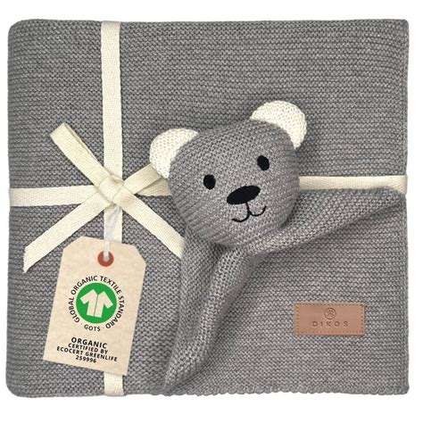 Babydecke DIKOS® Babydecke SCHMUSE-Bär Baby Geschenk Mädchen Junge ...