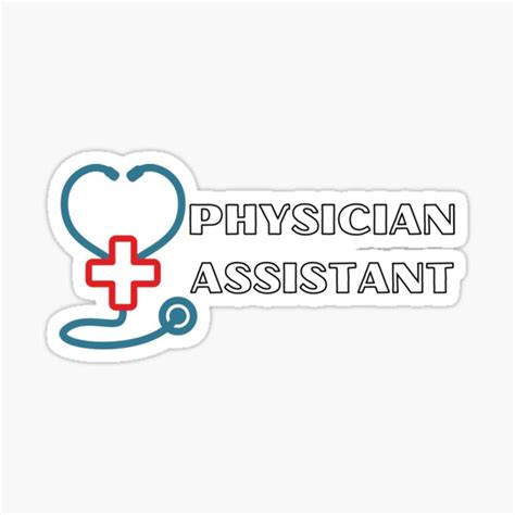 "Physician Assistant with stethoscope (white text) - PA" Sticker for Sale by CaitU | Redbubble