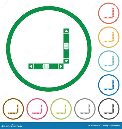 Verticale En Horizontale Schuifbalken Met Vlakke Pictogrammen Met