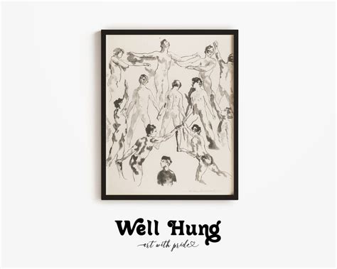 Men Abstract Figure Art Bedroom Wall Art Nude Male Figure
