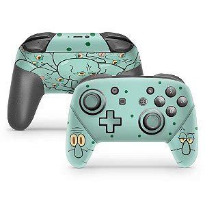 Kit Capa Case E Skin Nintendo Switch Pro Controle Lula Molusco Pop