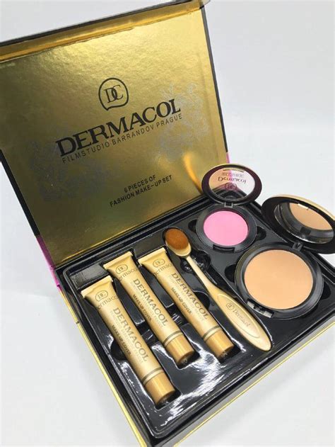Купить ОПТ Тональный крем Dermacol 6 в 1 Дермакол пудра румяна щеточка ...