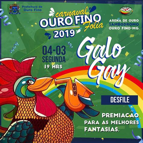 Ouro Fino em Folia Desfile do Galo Gay é mais uma atração do evento