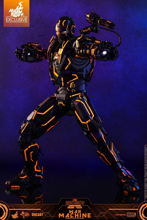 Neon Tech War Machine 1 6 Scale Figure From Hot Toys The Toyark News