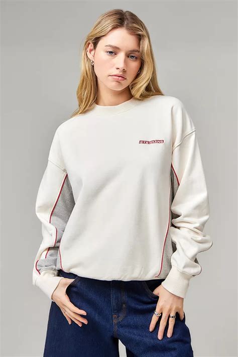 Iets Frans Harri Ecru Piped Sweatshirt Urban Outfitters Uk