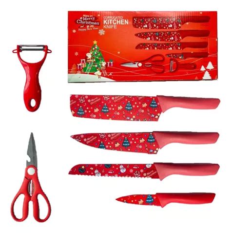 Jogo De Facas Inox 6 Pcs Presente Natal Parcelamento Sem Juros