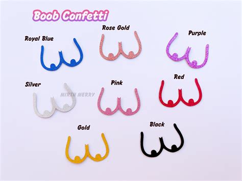 Rose Gold Glitter Boob And Vagina Confetti Bachelorette Party Etsy Australia