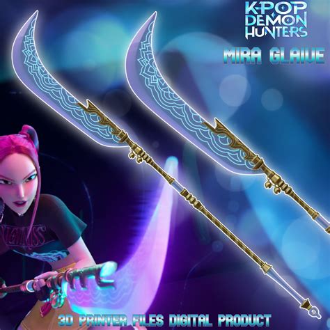mira cosplay  dok woldo glaive weapon kpop demon hunters stl file