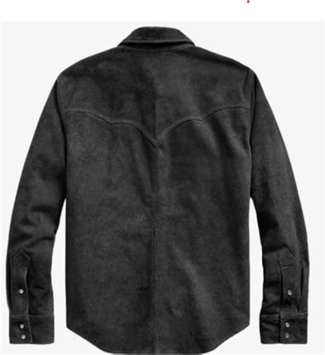 Handmade Men Suede Shirt Jacket, black Suede Western Shirt For Men ...