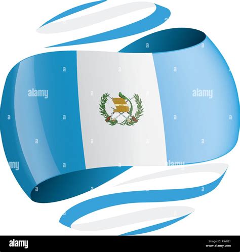 Bandera de Guatemala ilustración vectorial sobre un fondo blanco