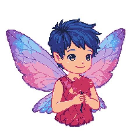 Magical Boy Fairy with Delicate Wings 73096930 PNG