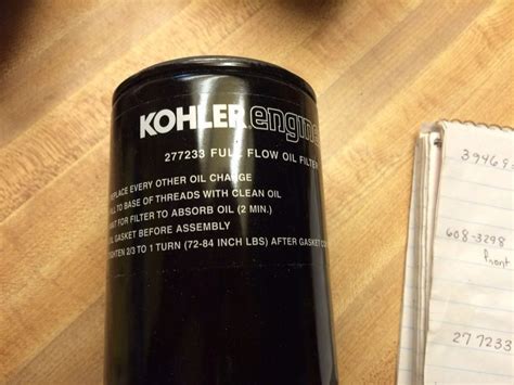 Oil Filter Cross Reference For Kohler Engine Edgefurnish