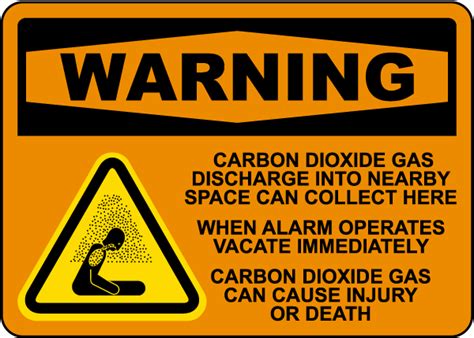 Warning Carbon Dioxide Vacate Immediately Sign Claim Your 10 Discount