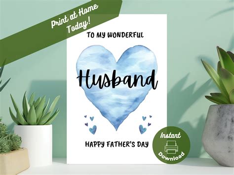 Happy Fathers Day Husband Printable Cards Free Printable A Z