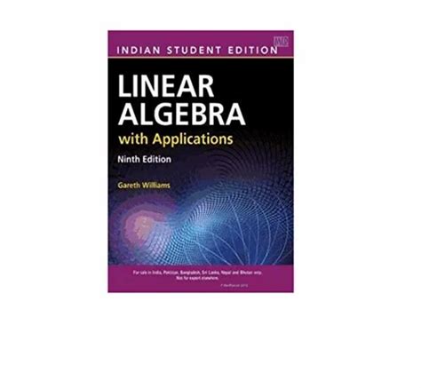 Gareth Williams English Linear Algebra With Applications 9 E ISE