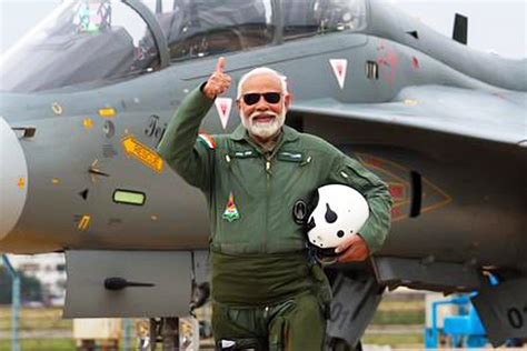 Tejas Fighter Jet PM Narendra Modi Successfully Completed A Sortie On