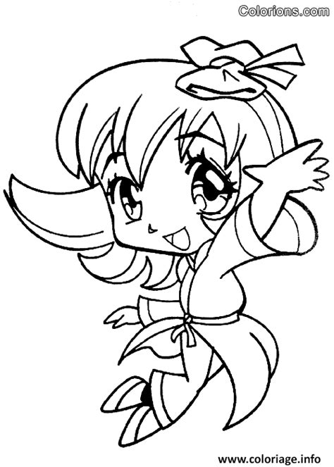 Coloriage Fille Manga 21