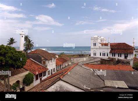 Mosque And Lighthouse In Fort Galle Sri Lanka Stock Photo Alamy