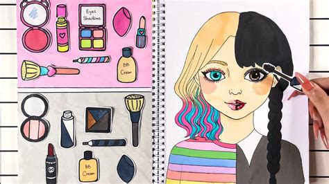 paper diy Wednesday and Enid Makeup Paper cosmetics 수요일 아담스와