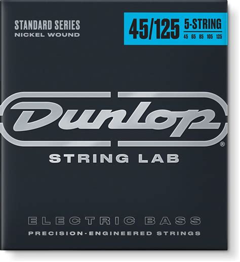 Juego De Cuerdas Para Bajo Electrico 5 Dunlop Medium Niquel