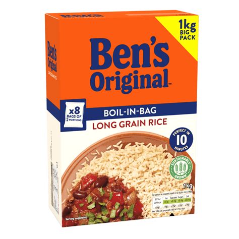 Boil In Bag Long Grain Rice 1kg | Dried Rice | Ben's Original™ UK