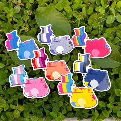 Pride Frogs Sticker Set LGBTQ Stickers Gay Pride Stickers Etsy