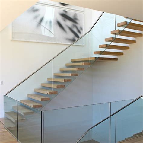 Modern Carbon Steel Stringer Floating Stairs Design Customize