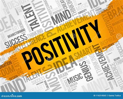 Positivity Word Cloud Collage Stock Illustration Illustration Of