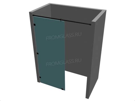 Стационарная душевая перегородка из стекла на заказ | FromGlass