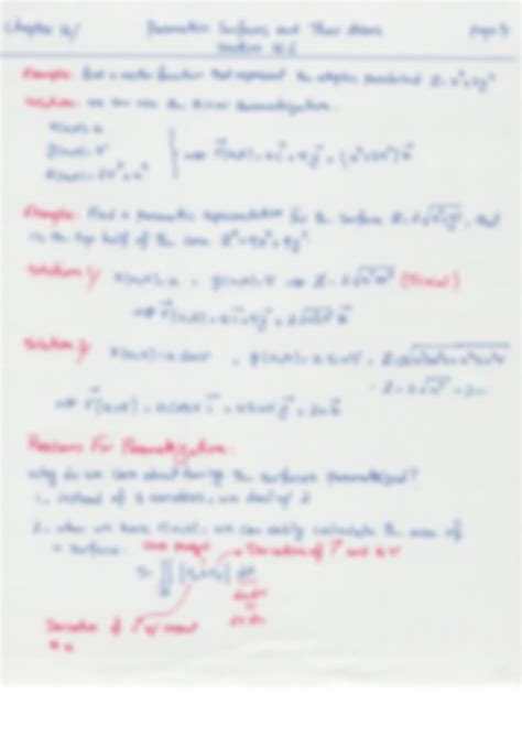 Solution Parametric Surfaces And Their Areas Section 16 6 Studypool