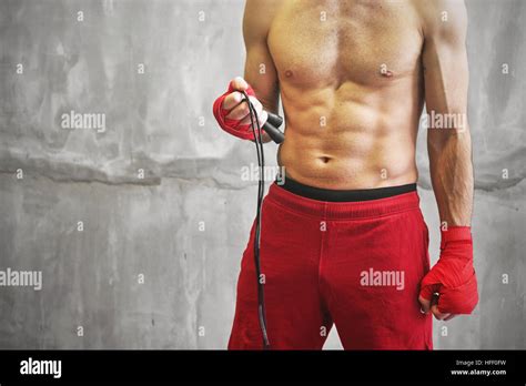 Boxer jump rope training, strength workout concept Stock Photo - Alamy