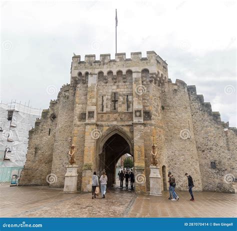Bargate In Southampton With Market Stalls In Hampshire In The United