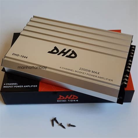 jual power amplifier mobil  channel dhd  hitam  shopee