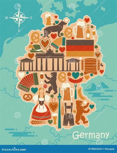 German Culture Symbols Germany Culture Vector PNG Images, Germany