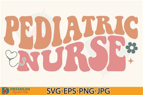 Pediatric Nurse Svg Png Retro Nursing Illustration Par Premium Digital