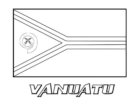 Vanuatu Flag Coloring Page