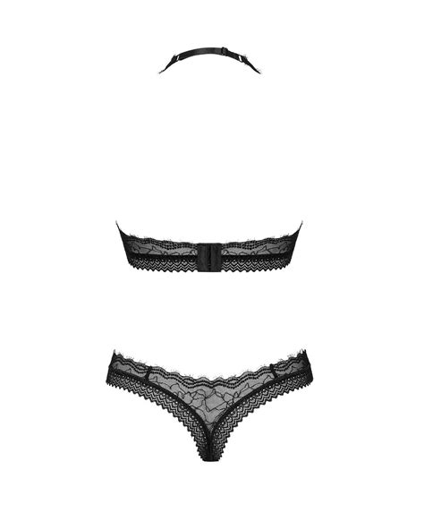 Completino Pezzi In Pizzo Nero Medilla Milena Lingerie
