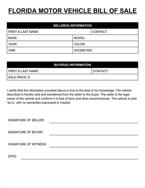 Free Bill of Sale Templates (No Sign-Up Required)